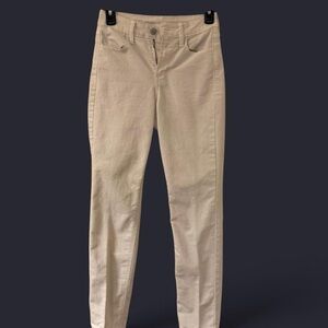 White Slim Stretch Pants